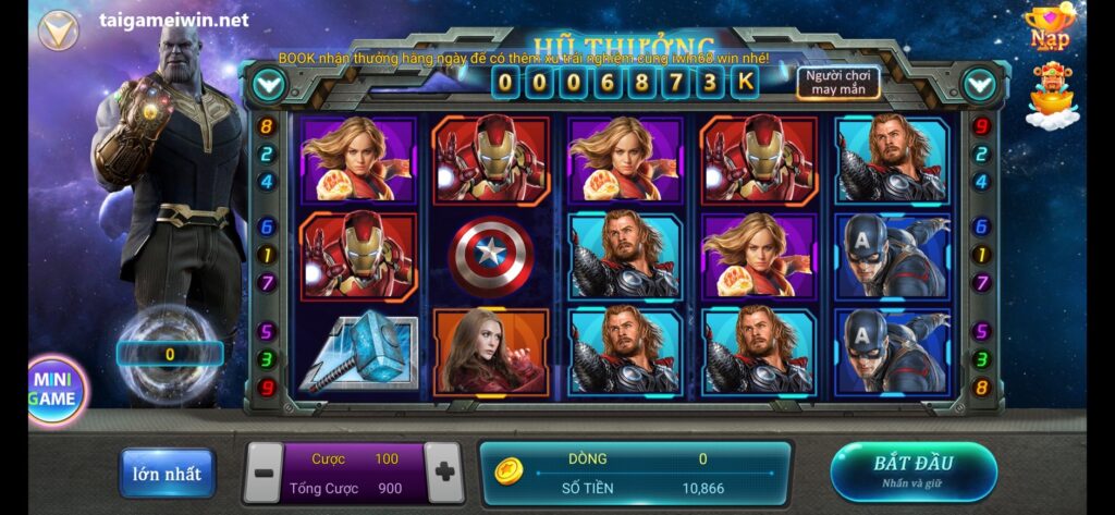 Game quay hũ Avengers, Game quay hũ Avengers IWIN68, game Avengers, game IWIN68