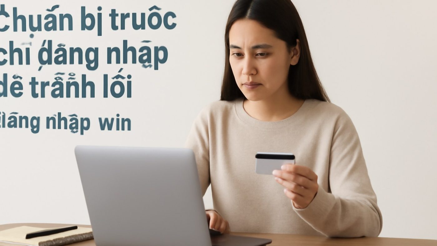 Minh họa: Chuẩn bị trước khi đăng nhập để tránh lỗi